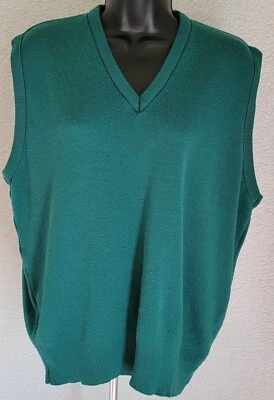 TownCraft Mens Sweater Vest Shirt Size L Large Green - Image 1 of 4