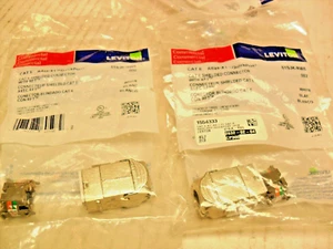 CANTIDAD 2 - Leviton Atlas - Conector QuickPort Blindado X1 Cat 6, Bolsas Selladas Blancas - Imagen 1 de 4