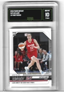 2024 CAITLIN CLARK ROOKIE CARD PANINI INSTANT #191 GRADED GMA GEM 10 ROY WINNER - Bild 1 von 1