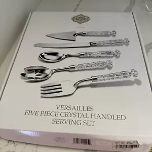 Shannon Crystal by Godinger - Versailles - 4 Piece Crystal & Silver Serving Set - Picture 1 of 6