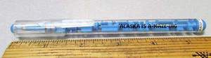 Vintage 1980er Alaska ist ein Labyrinth-ing erstaunliches Puzzle Labyrinth Tintenstift mit 2 Kugeln, blau - Bild 1 von 3