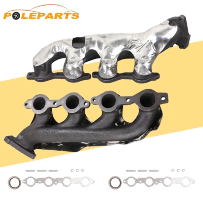 Colector de escape derecho+derecho 2 piezas para Chevy Silverado Express GMC Sierra Yukon XL 1500 Foto 1 de 4