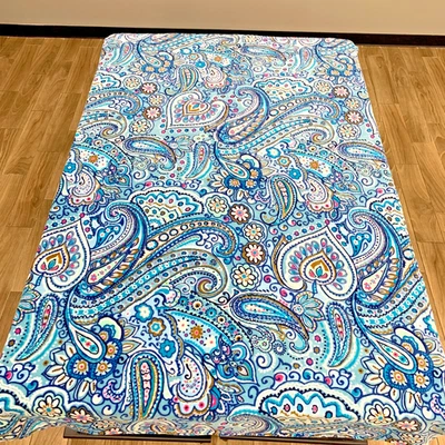 VERA BRADLEY Manta de Felpa Vellón 80x50 Gran Tamaño Azul Aqua Paisley ¡Suave! Foto 1 de 4