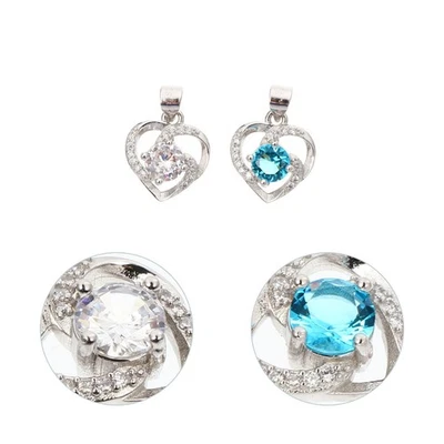  2 pezzi ciondolo collana a forma di cuore ciondolo gioielli appesi fai da te - Immagine 1 di 4