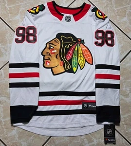 NWT Fanatics Connor Bedard #98 White Chicago Blackhawks Hockey Jersey Men's XS - Picture 1 of 12