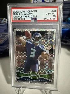 2012 Topps Chrome XFRACTOR RUSSELL WILSON RC Rookie #40 PSA 10 - FREE SHIPPING - Picture 1 of 4