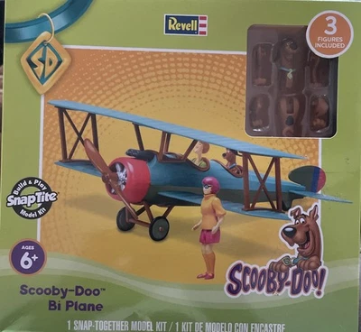 1/20 Scooby Doo Biplane w/3 Figures SnapTite Revell #85-1770 Factory Sealed MISB - Image 1 of 2