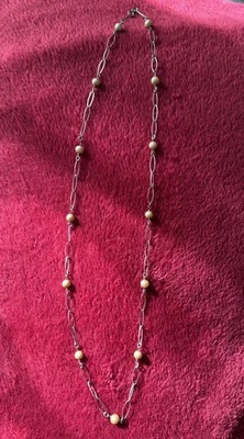 COLLANA ARGENTO 800 PERLE  VINTAGE - Immagine 1 di 3