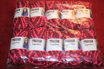 Lote de 10 hilos Schachenmayr SMC ARGENTINA multicolor rojo/rosa Foto 1 de 3