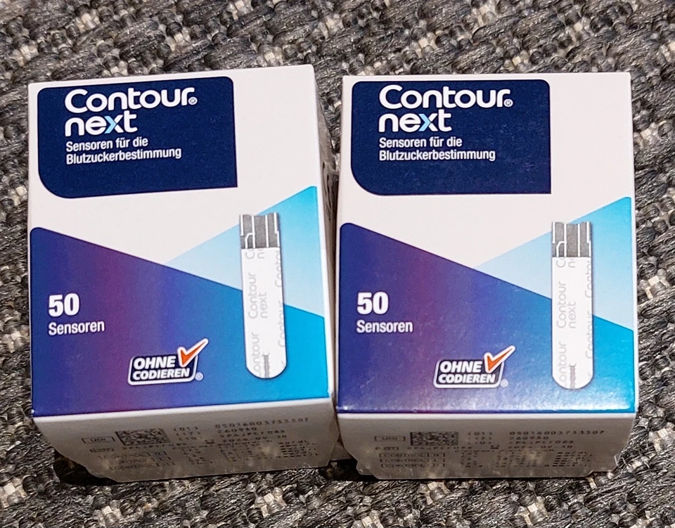 Ascensia Contour next Sensoren, 100 Blutzuckerteststreifen für Diabetiker - Bild 1 von 1