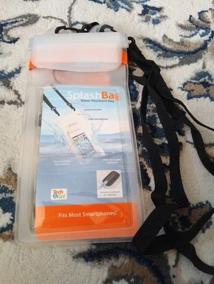 SPLASH BAG Water Resistant Bag Smart Phones Tablets Wallet, etc w/ Audio Port - Image 1 of 2