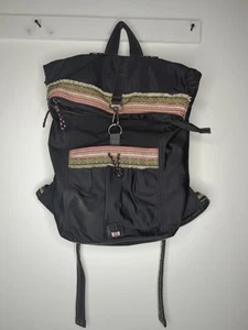 The  Sak Women’s Boho Black Nylon Backpack Shoulder Bag Large Back To School - Picture 1 of 8