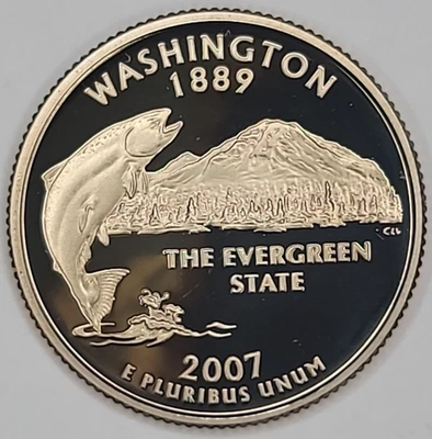 2007 S PROOF DCAM WASHINGTON STATE QUARTER - CLAD - Image 1 of 4