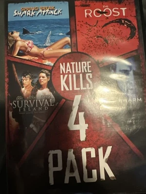 NATURE KILLS 4 PACK (DVD, 2015, 4-Disc Set) ~SPRING BREAK SHARK ATTACK~THE ROOST - Image 1 of 4