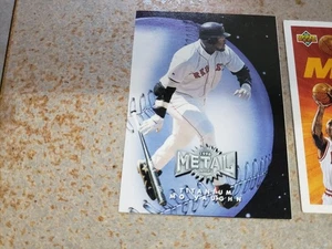 Mo Vaughn Barry Bonds Double Printed 1996 Fleer Metal Universe Titanium ERROR - Picture 1 of 3