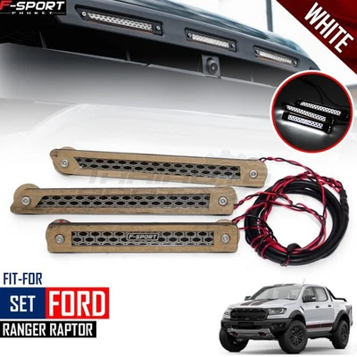 Luz de circulación LED blanca para Ford Ranger Raptor PX 18-21 3 piezas  Foto 1 de 4