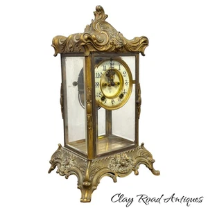 Ansonia Zenith Kristall Regulator Uhr mit offener Hemmung - funktioniert - antik - Bild 1 von 21