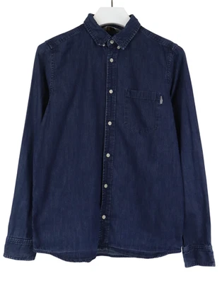 CARHARTT L/S Civil Shirt Shirt Men's MEDIUM Blue Denim Pocket Spread Collar - Image 1 of 4