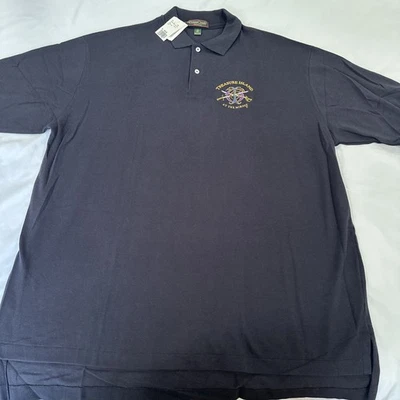 Camisa polo masculina preta manga curta Treasure Island at the Mirage, tamanho 2XL - Imagem 1 de 4