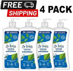 (4er Pack) St. Ives erneuernde Feuchtigkeitscremes Körperlotion Kollagen Elastin 21 flüssige Unzen - Bild 1 von 6