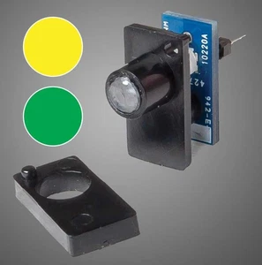 Sistema de control de diseño Walthers indicador LED de fascia de dos colores - amarillo/verde - Imagen 1 de 1