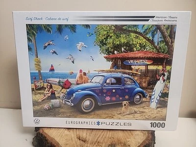 Eurographics VW Beetle Surf Shack 1000 Piece Jigsaw Puzzle New  Sealed - Image 1 of 4