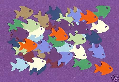 Tarjetas de álbum de recortes troquelados TINY FISH Foto 1 de 1