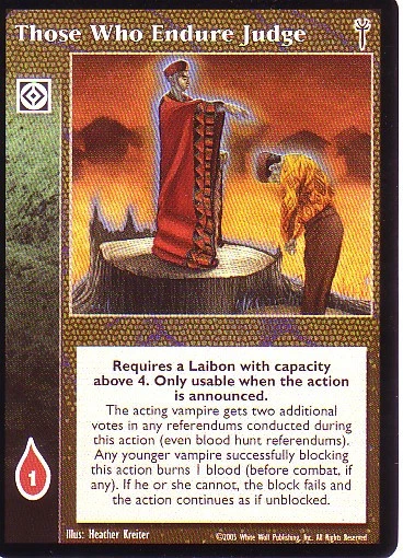 10 x Those Who Endure Judge VTES CCG - Image 1 of 1