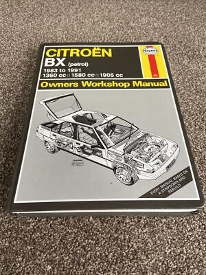 Haynes Manual No. 908. Citroen BX. Petrol. 1983-1991. (1991). Hardback - Image 1 of 4