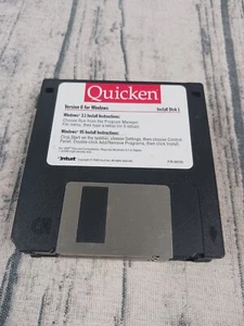 Quicken Version 6 For Windows 95 (Intuit, 1996) 3.5" Floppy - Pre-Owned - Picture 1 of 2