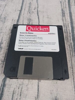 Quicken Version 6 For Windows 95 (Intuit, 1996) 3.5" Floppy - Pre-Owned  - Image 1 of 2