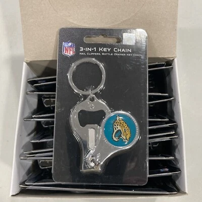 12 - Jacksonville Jaguars футбол NFL 3-1 многофункциональный брелок оптовый лот - Изображение 1 из 4