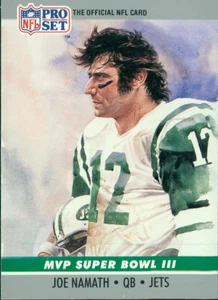 1990 Pro Set Superbowl MVP Set - #3 Joe Namath - Picture 1 of 2