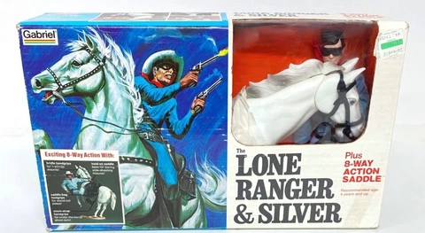 The Lone Ranger & Silver Action Figure Never Used in Box Gabriel 1977 Cover