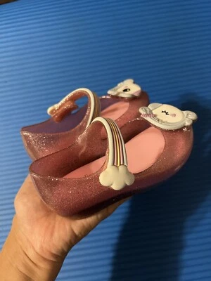 Mini Melissa sparkling pink shoes unicorn/rainbow - Image 1 of 4