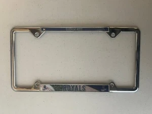 Kansas City Royals Chrome Metal License Plate Frame By Rico With Baseball NEW - Picture 1 of 2