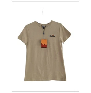 Ellesse Kids T-Shirt Age 10-11 140-146cm Beige Short Sleeves Crew Neck Logo - Picture 1 of 5