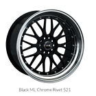 XXR 521 18X10 5-4.5/5-120 25 Offset 73.1mm Bore Black / ML Wheel Rim