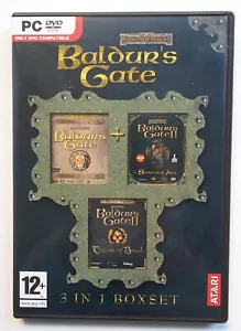 BALDUR'S GATE I + II + Throne of Baal Edizione 3 in 1 PC DVD NEW - Imagen 1 de 2