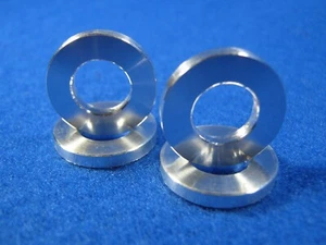 ATOM BIKES D'S WASHERS 3/8" X 3/4" RAW ALUMINUM ALLOY BMX RACING WASHERS - Picture 1 of 14