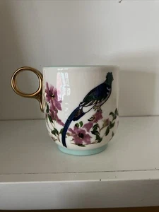 Tazza da caffè Anthropologie Plumology Tropical Bird 4” design di Lee Page Hanson - Foto 1 di 5