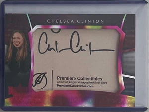 CHELSEA CLINTON FOUNDATION VICE CHAIR 2020 DECISION CUT AUTOGRAPH RAINBOW AUTO - Picture 1 of 2