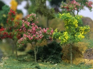 JTT Scenery 95632 Flower Trees | Red, Pink, Yellow, Purple | 1.5" to 2" | 18 pk - Picture 1 of 1