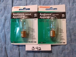 2 Sylvania 15 Watt Appliance Bulbs DC Bayonet Base T7 - Picture 1 of 2