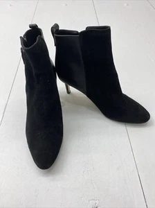 Pelle Moda YESNIA-SU Black Suede Side Zip Heel Ankle Boots Women’s Size 5.5* - Picture 1 of 10