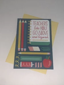 Tarjeta de agradecimiento Hallmark Teacher: Go Above Beyond In Everything You Do durante todo el año - Imagen 1 de 4