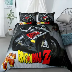 Twin/Full/Queen/King Bed Duvet/Quilt Cover Duvet Cover Set Motorcycle Dragonball - Picture 1 of 2
