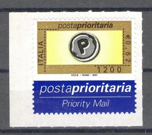 2001 Repubblica Posta Prioritaria 0.62 cent oro nero grigio n. 2566 MNH** - Picture 1 of 1