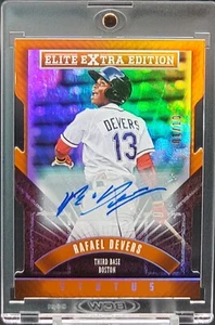 2015 Panini Elite Extra Edition Orange Status Die-Cut Auto Rafael Devers RC /10 - Picture 1 of 2