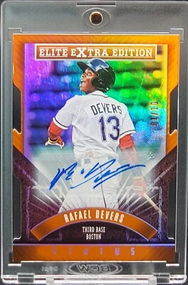 2015 Panini Elite Extra Edition Orange Status Die-Cut Auto Rafael Devers RC /10 - Image 1 of 2